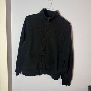 Michael Kors Men's Black Zip-Up Sweater.